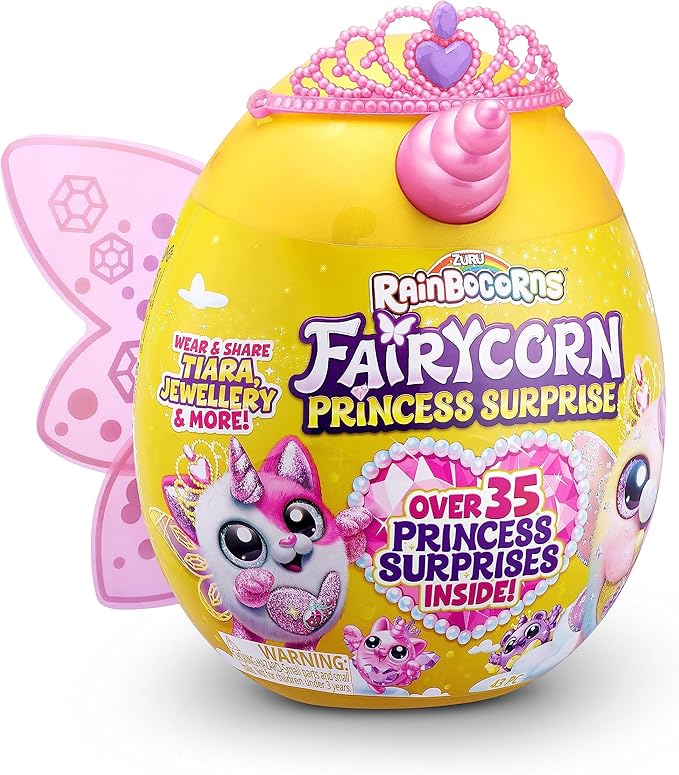 راينبوكورنز Rainbocorns Fairycorn Princess Series 6 Royalle the Dalmatian- Collectible Plush - Magical Fairy Princess Surprises, Cuddle Plush Stuffed Animal, Stickers (Dalmatian) - Pink Wing - Image 1